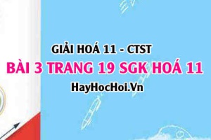Giải bài 3 trang 19 Hoá 11 SGK Chân trời sáng tạo